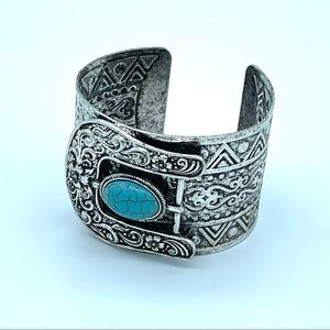Silver and Turquoise Cuff Bracelet